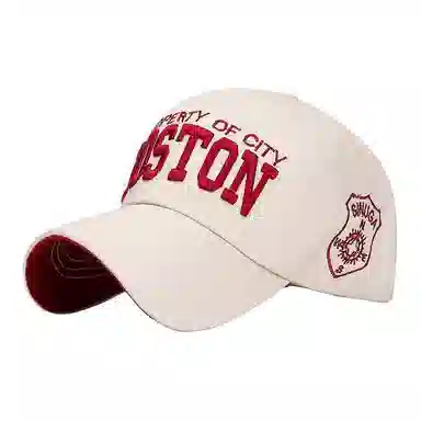 春夏透气吸湿排汗韩系牛仔个性破洞侧字母刺绣显脸小软顶弯檐遮阳防晒帽 棉 鸭舌帽 男女同款情侣款