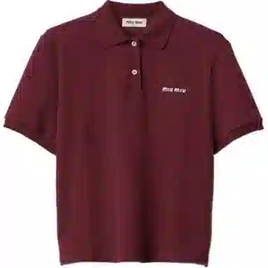 Miu Miu SS24 Logo Polo Red