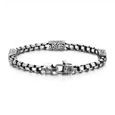 IDEAGEMER Vintage Silver Bracelet 925