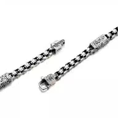 IDEAGEMER Vintage Silver Bracelet 925