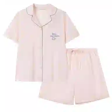 舒雅 梭织透气翻领睡衣套装 女款