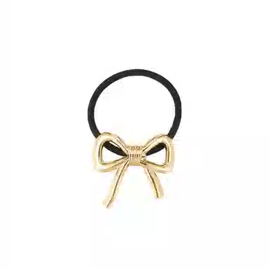 芒果饰品 韩系金属蝴蝶结 发圈 女款