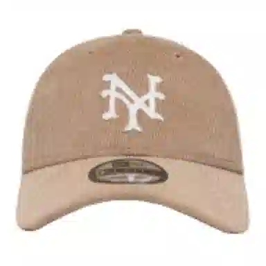New Era Logo Cotton Cap Khaki