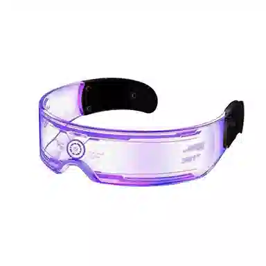 一点潮玩 赛博朋克透明发光眼镜 未来科技炫酷 智能玩具