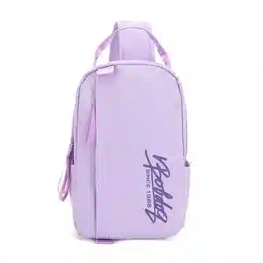 巴布豆 休闲百搭简约时尚 尼龙 胸包 常规 男女同款情侣款 浅蓝/紫色/粉色/黑色