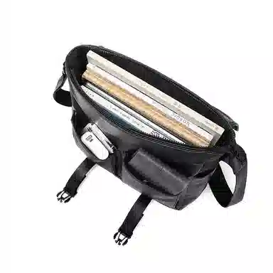 Mashalanti PVC Messenger Bag Black