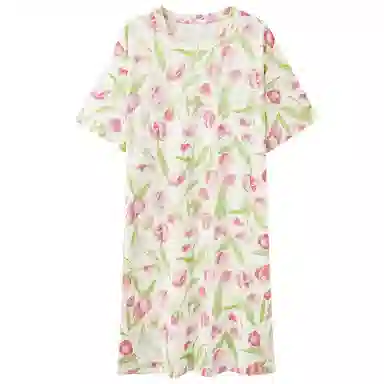 帕兰朵 薄款可爱外穿短袖睡裙 女款