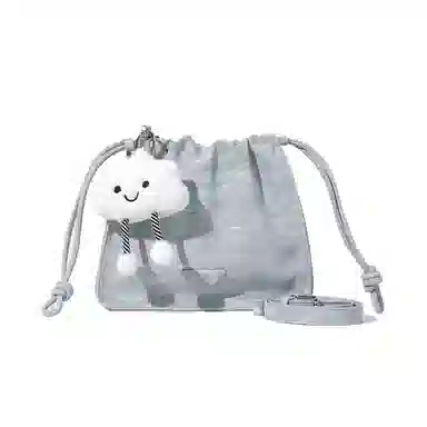 稻草人 小众设计国潮绸缎风丝滑触感 聚氨酯革 斜挎包单肩包小方包 常规 女款 浅粉色/浅绿/浅杏色/灰蓝