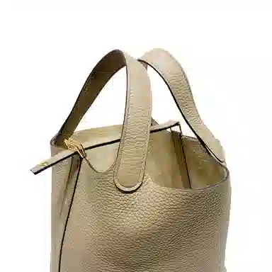 HERMES Picotin Lock 18 Taurillon Clemence 8Q BEIGE MARFA