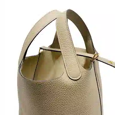 HERMES Picotin Lock 18 Taurillon Clemence 8Q BEIGE MARFA