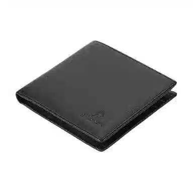 稻草人 休闲商务 纳帕纹 头层牛皮 多卡位短款钱包大钞位钱夹 常规 男款 黑色