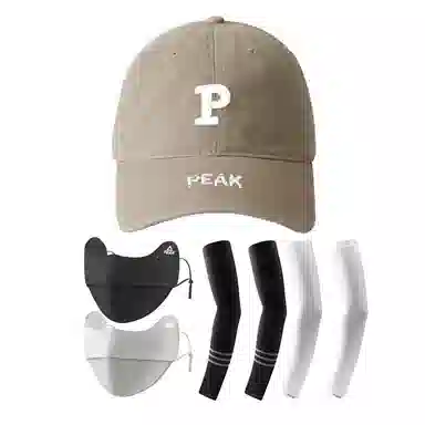 匹克 时尚简约百搭字母绣花春夏户外旅游出街防晒帽韩版棒球帽套装 棉 鸭舌帽 男女同款情侣款 多色