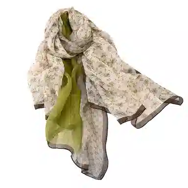 杭丝路 沙滩防晒大披肩舒适气质 桑蚕丝 丝巾 女款 黄色