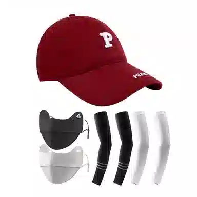 匹克 时尚简约百搭字母绣花春夏户外旅游出街防晒帽韩版棒球帽套装 棉 鸭舌帽 男女同款情侣款 多色