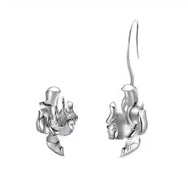 juunngle lab Orchid Earrings Platinum Copper