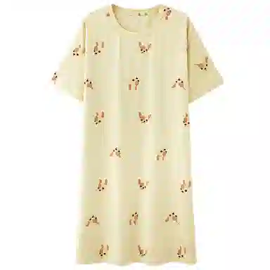 帕兰朵 薄款可爱外穿短袖睡裙 女款