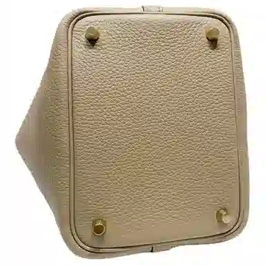 HERMES Picotin Lock 18 Taurillon Clemence 8Q BEIGE MARFA