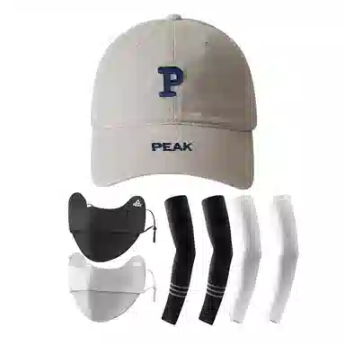 匹克 时尚简约百搭字母绣花春夏户外旅游出街防晒帽韩版棒球帽套装 棉 鸭舌帽 男女同款情侣款 多色