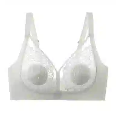 莫代尔 蕾丝性感薄款聚拢大胸显小美背防下垂收副乳柔软无痕轻薄裸感亲肤收副乳文胸 女款