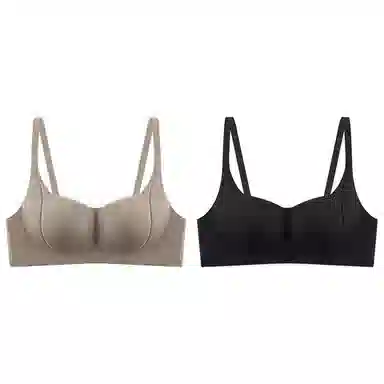 莫代尔 小胸聚拢饱满内衣显大无痕无钢圈薄款防下垂无钢圈软支撑透气美背胸罩文胸 女款 组合装