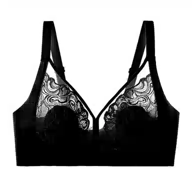 莫代尔 蕾丝性感薄款聚拢大胸显小美背防下垂收副乳柔软无痕轻薄裸感亲肤收副乳文胸 女款