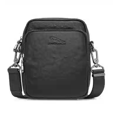 Jaguar Men's Leather Shoulder Bag Black