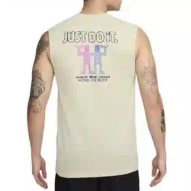 Nike Dri-FIT Sleeveless Fitness T-Shirt Light Olive Grey