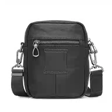 Jaguar Men's Leather Shoulder Bag Black