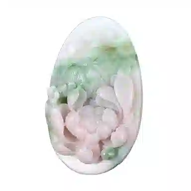 玉说 古风镂空荷花 栩栩如生 独山玉 玉石吊坠 男女同款情侣款