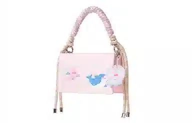 音魅 新中式时尚百搭小众设计 合成革拼织物 手提单肩斜挎包