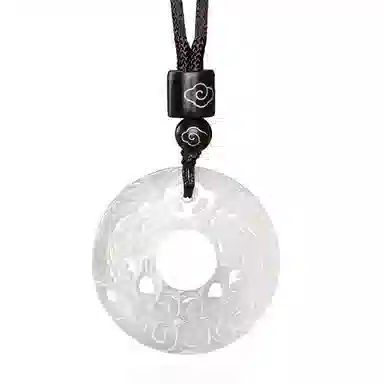 百年传琪 平安扣 招财转运貔貅 玉髓 玉石吊坠 男女同款情侣款