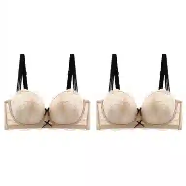 莫代尔 轻薄蕾丝透气大胸显小胸服帖内衣聚拢收副乳防下垂调整型胸罩文胸 女款