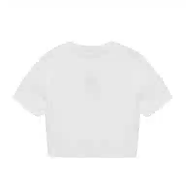 LOEWE SS23 Logo Print Crop Tee White