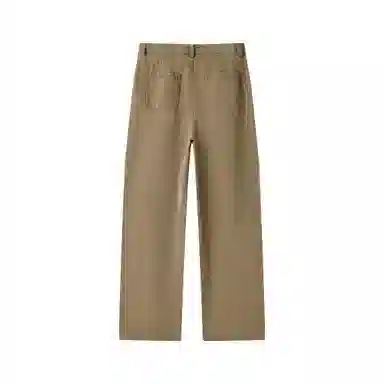 森马 中腰宽松纯色休闲裤 女款 咖色调