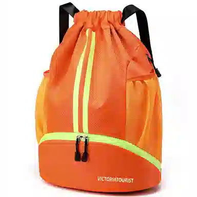 维多利亚旅行者 篮球包大容量收纳抽绳 双肩包 男女 干湿分离束口袋健身包  多色