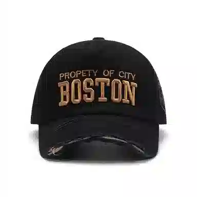 浪莎 废土流浪风五角字母立体刺绣大头围潮酷弯檐显脸小 棉 鸭舌帽 男女同款情侣款