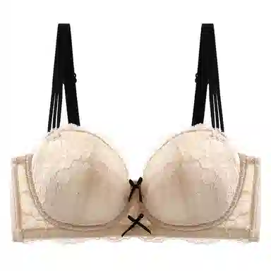 莫代尔 轻薄蕾丝透气大胸显小胸服帖内衣聚拢收副乳防下垂调整型胸罩文胸 女款