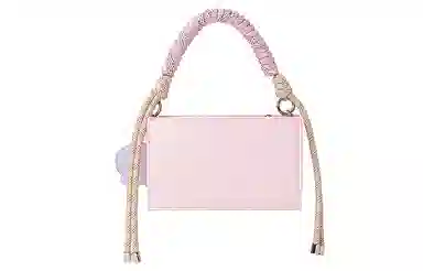 音魅 新中式时尚百搭小众设计 合成革拼织物 手提单肩斜挎包