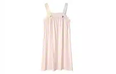 歌倩雅 甜美可爱格子吊带睡裙 女款 粉色