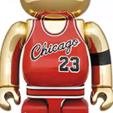 BE@RBRICK Michael Jordan Rookie Jersey Gold