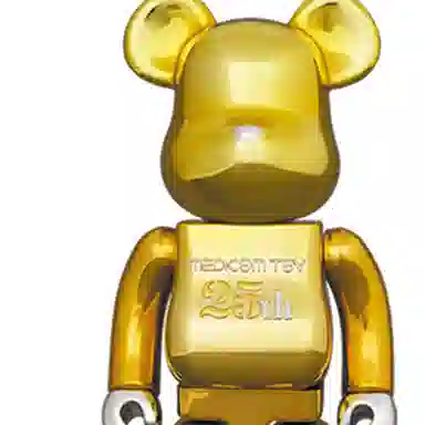 BE@RBRICK 25th Anniversary Model Electroplated Gold