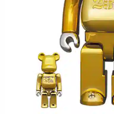BE@RBRICK 25th Anniversary Model Electroplated Gold