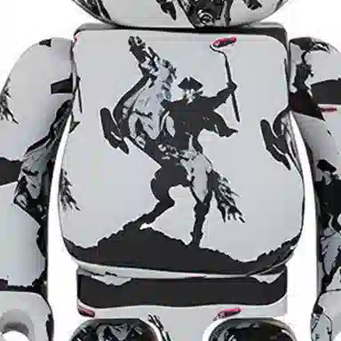 BE@RBRICK Highwayman Napoleon Black White 70cm