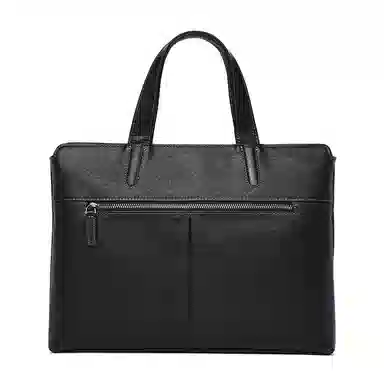 Laorentou Black Leather Briefcase