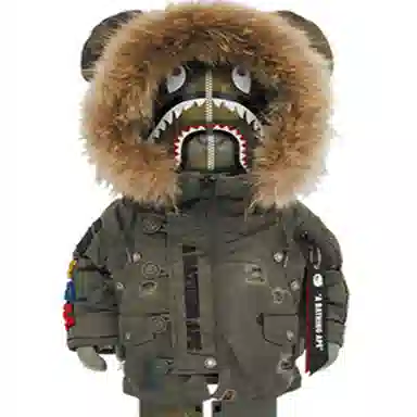 BE@RBRICK x BAPE 1000% Alpha Camo Shark 2023 Collectible