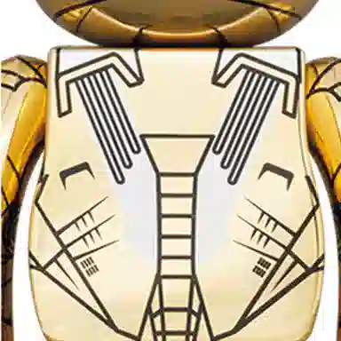 BE@RBRICK x Sorayama Ironman Reverse Gold