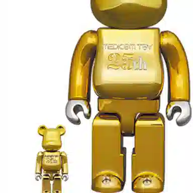 BE@RBRICK 25th Anniversary Model Electroplated Gold