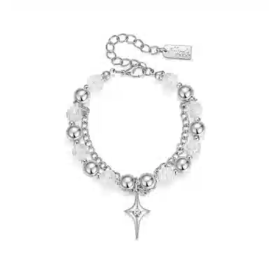 ZKY Ice Crack Bead Cross Bracelet