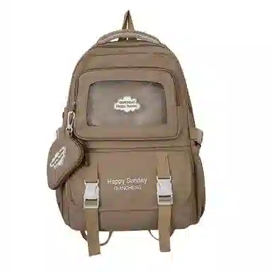 醇龙 尼龙男女通用多色书包小众设计尼龙高颜值日系学生书包大容量纯色旅行双肩包