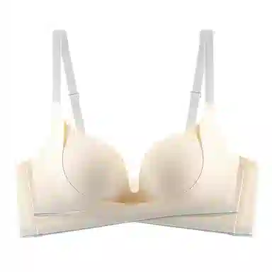 莫代尔 小胸聚拢提拉侧收无钢圈不空杯显大防下垂无痕胸罩可调节肩带文胸 女款 组合装